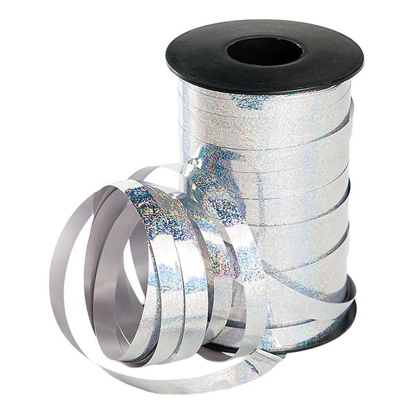Ballongsnöre Glitter Silver - 250 m x 10 mm