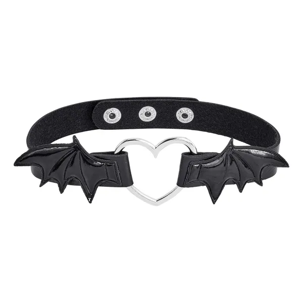 Halsband Choker med Hjärta Fladdermus - One size
