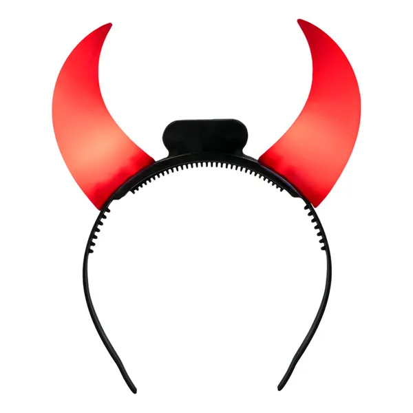 LED Diadem Djävulshorn - One size