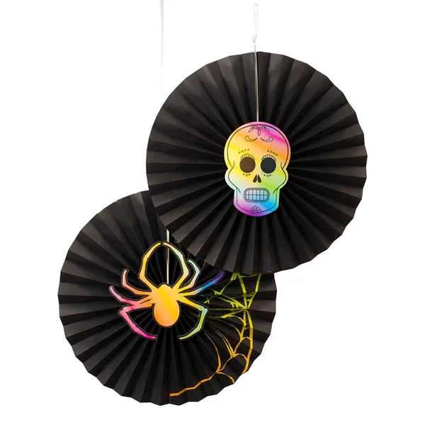 Pappersfjädrar Halloween Svart - 2-pack