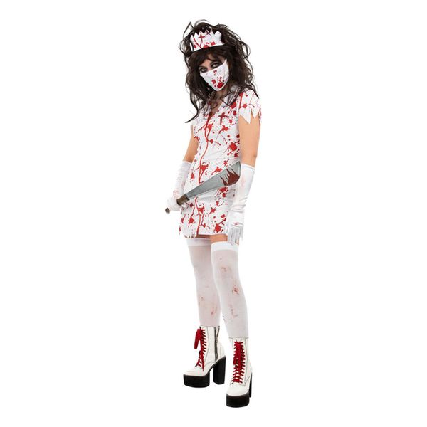 Zombie Sjuksköterska Maskeraddräkt - X-Small