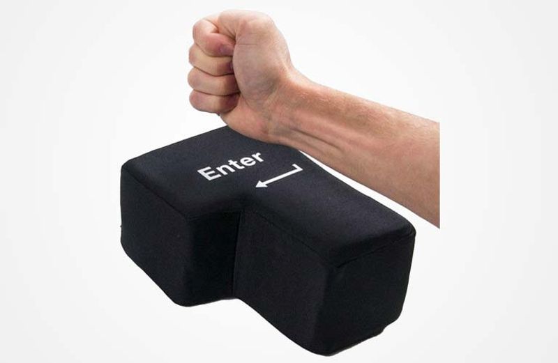 Enterknapp slagpute