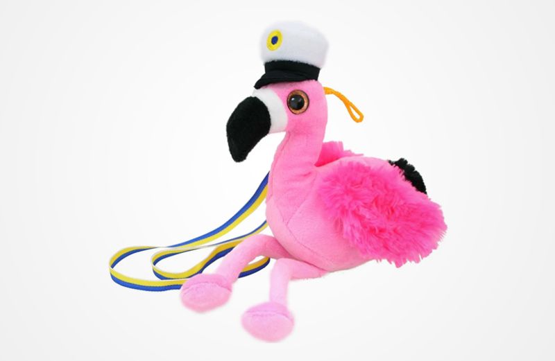 En väldigt rosa studentflamingo!