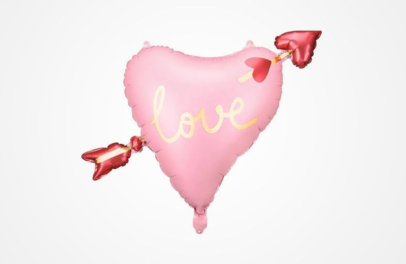 Folieballong Hjerte med Pil