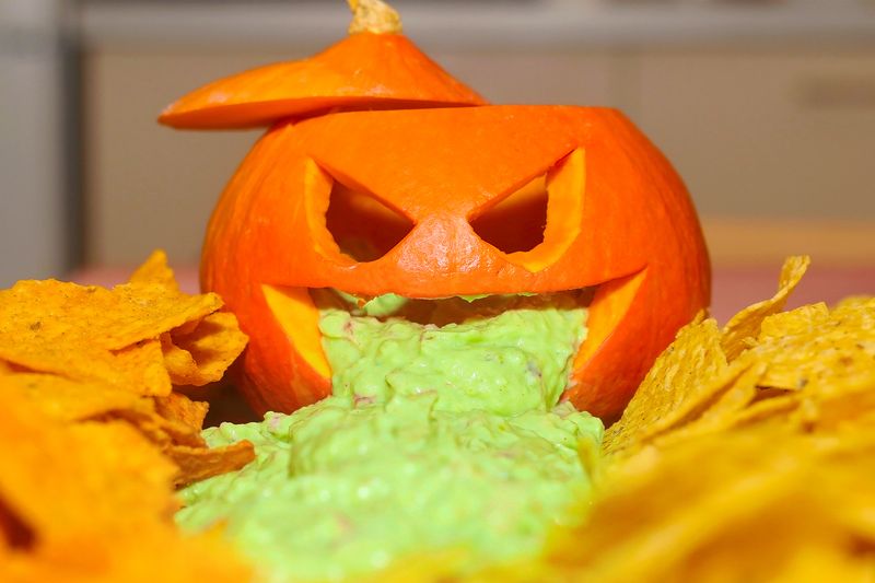 Puking pumpkin-nachos