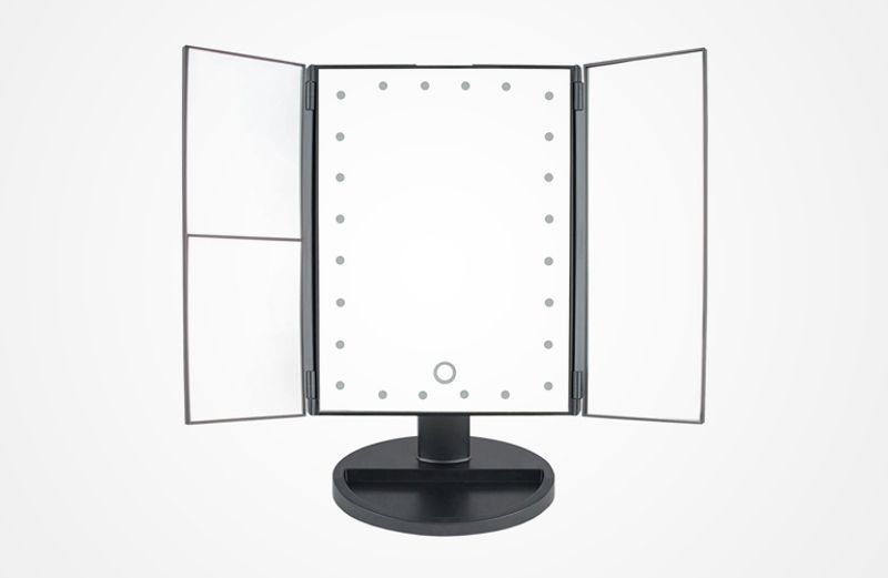 Hopfällbar Touchscreen LED Sminkspegel