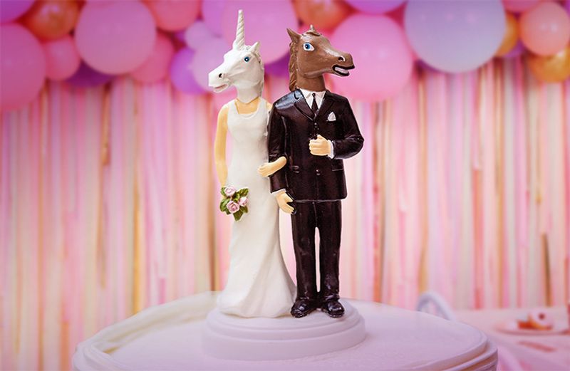Cake toppers till bröllopstårtan