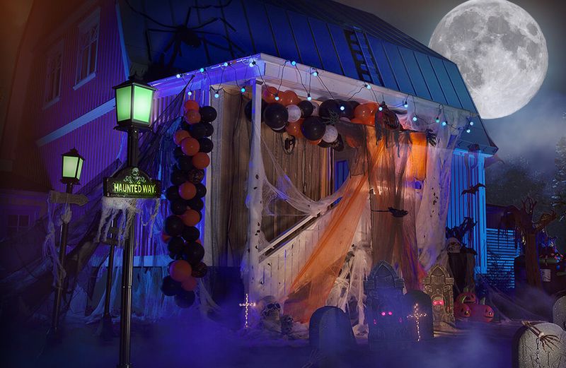 Läskiga halloweendekorationer utomhus