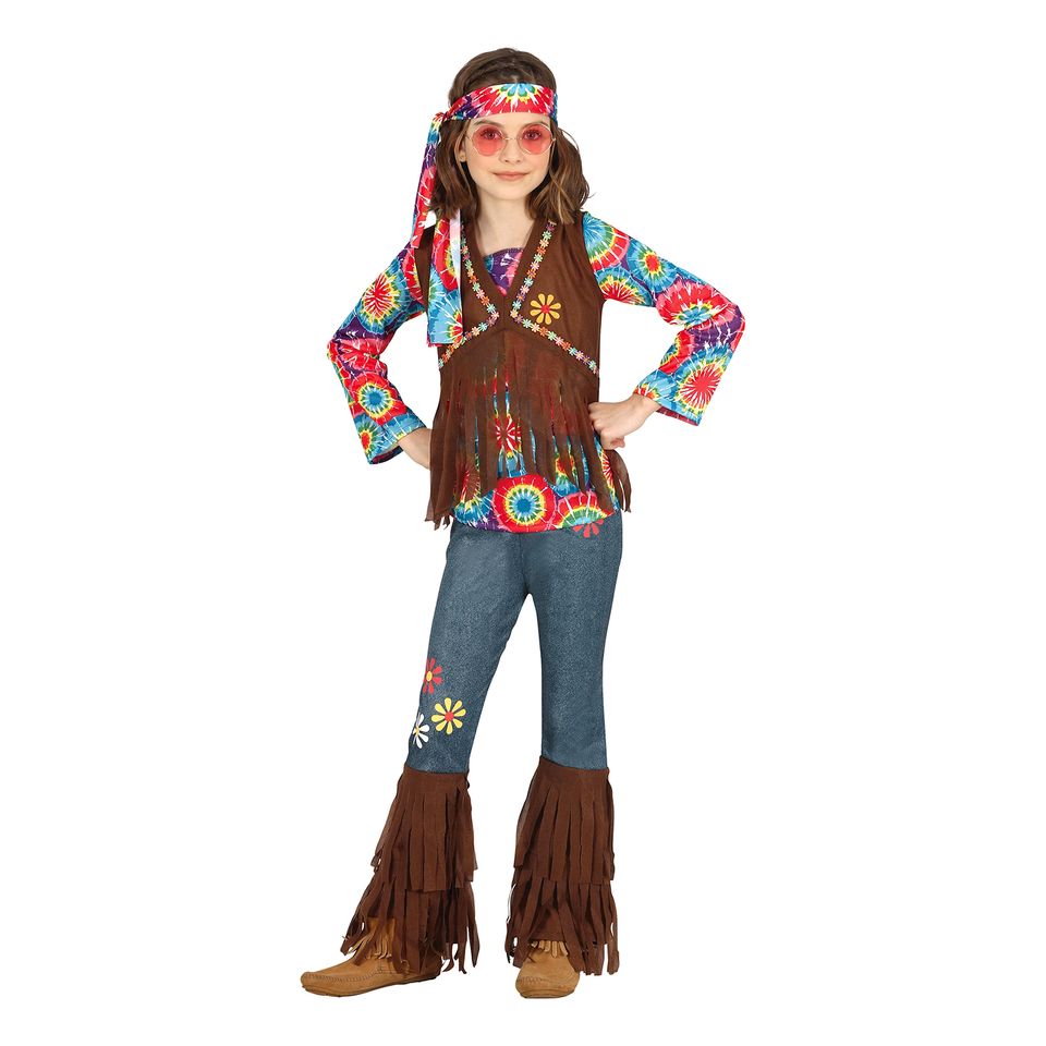 60-tals Hippie Barn Maskeraddräkt från Fiestas Guirca