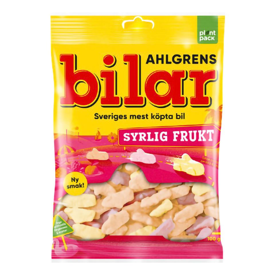 Ahlgrens Bilar Syrlig Frukt - 100 g från ERT Godis Singel