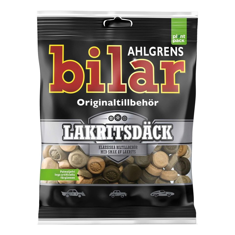 Ahlgrens Bilar Lakritsdäck - 110 g från ERT Godis Singel