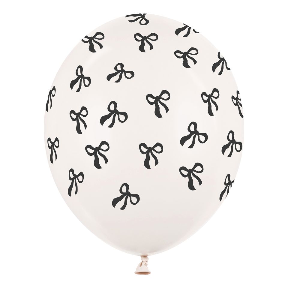 Ballonger Vita med Rosetter - 6-pack från PartyDeco
