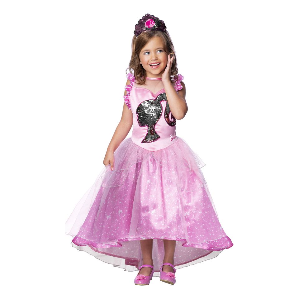 Barbie Prinsessa Paljetter Barn Maskeraddräkt från Rubies Costumes