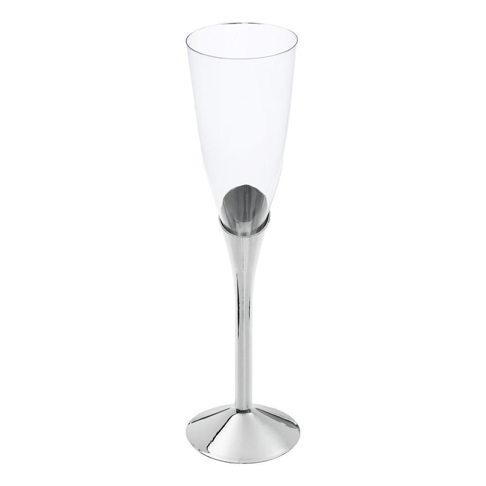 Champagneglas med Fot Silver - 6-pack från Santex