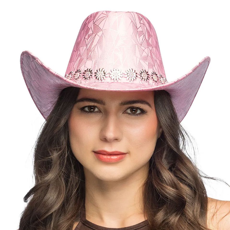 Cowboyhatt Rosa Prisma från Boland Party Partners