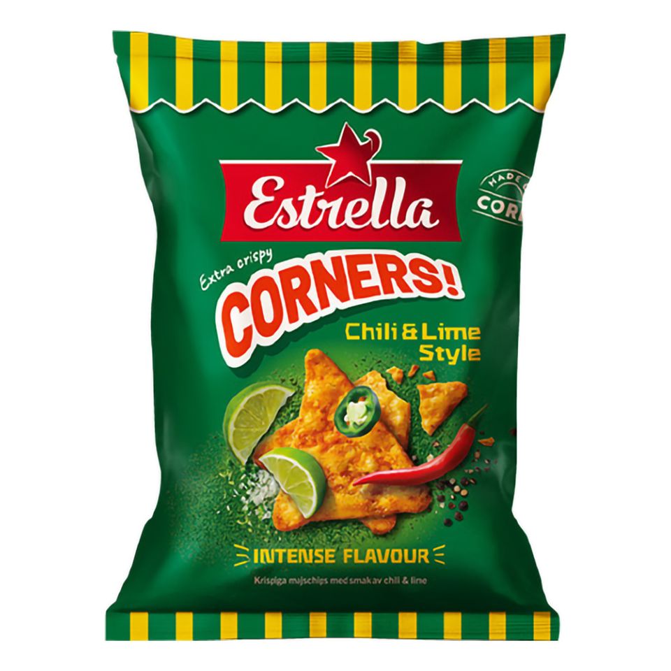 Estrella Corners Chili Lime Style - 160 g från ERT Godis Singel