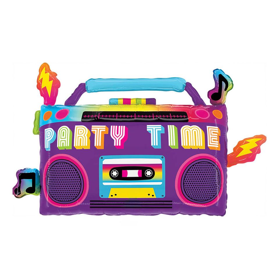 Folieballong Boombox Party Time från Ballongkungen