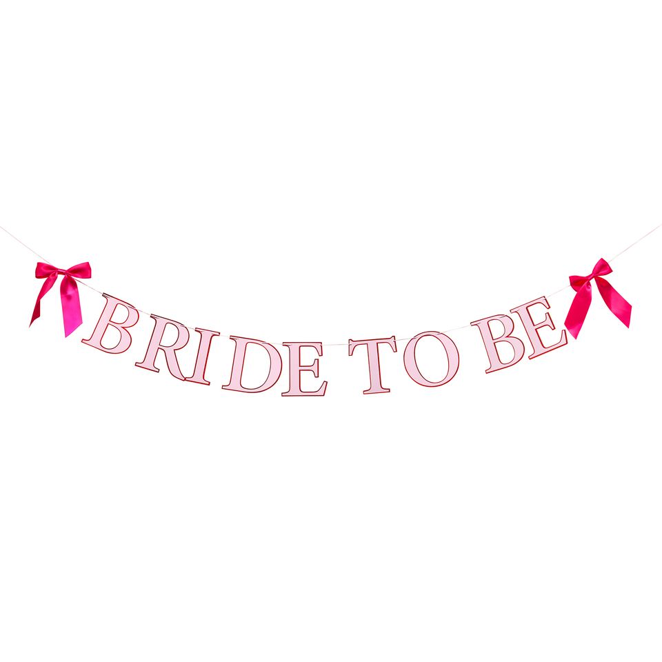 Girlang Bride to Be Rosa med Rosetter från Club Green / Hootyballoon