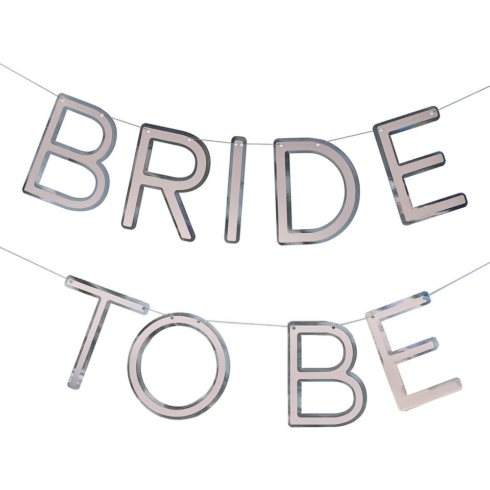 Girlang Bride to Be Silver från Ginger Ray