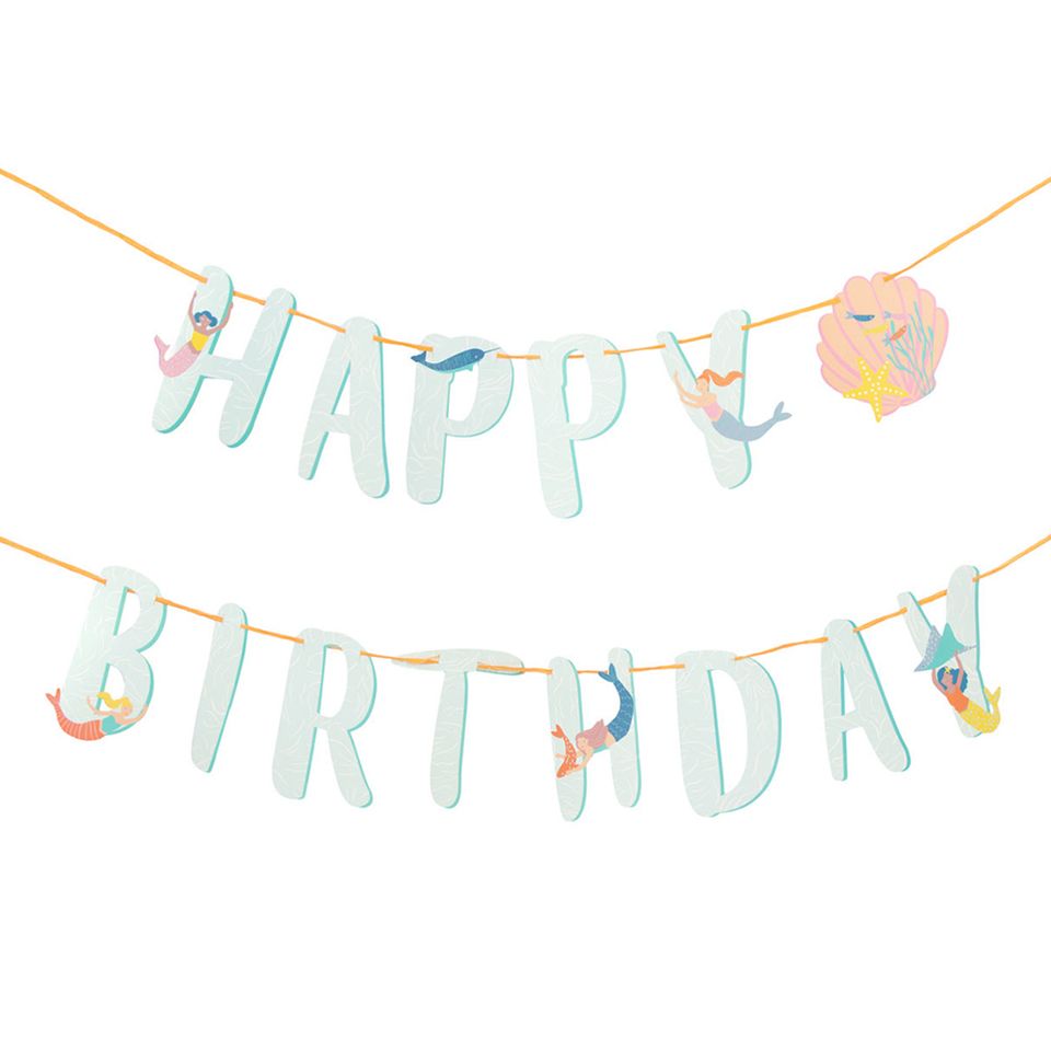 Girlang Happy Birthday Mermaid Waves från Talking Tables