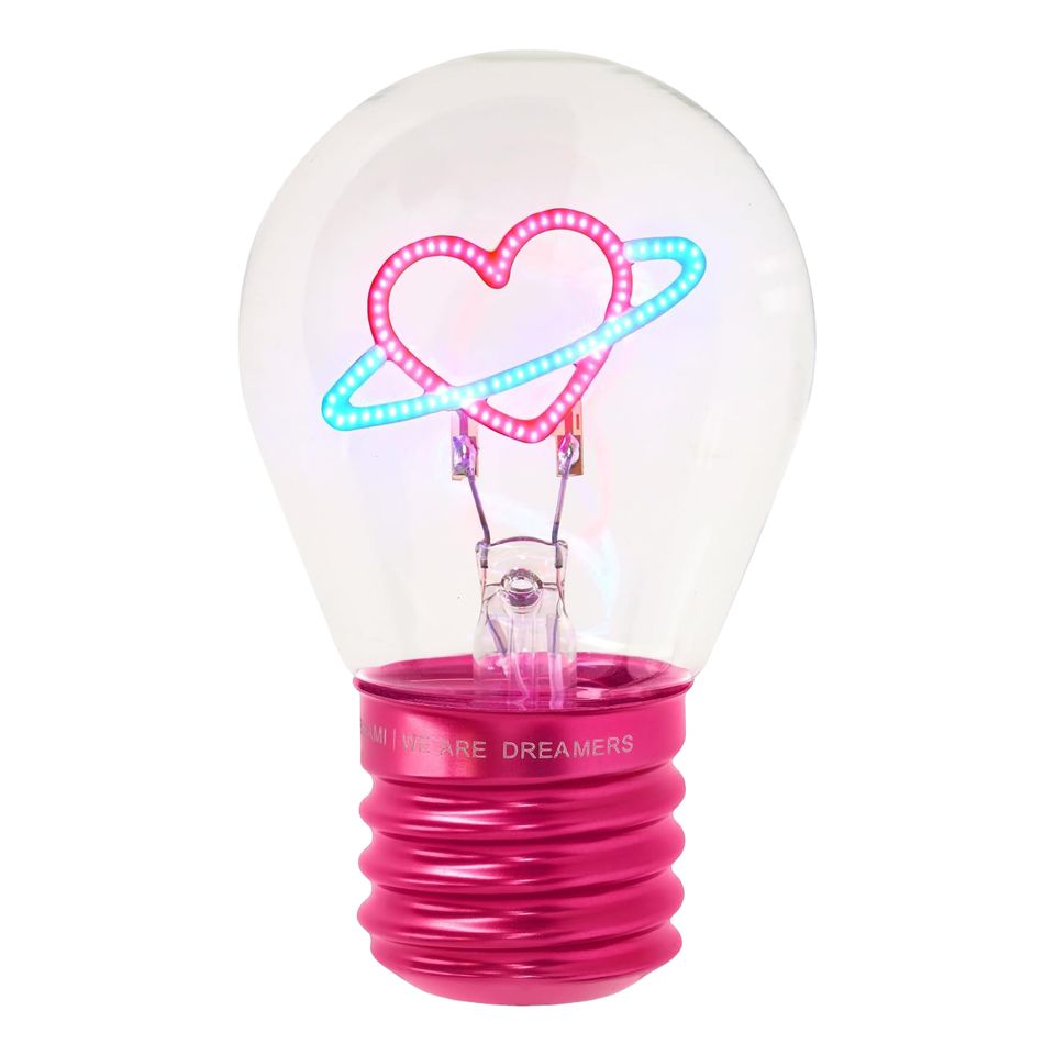 Glödlampsformad Bordslampa Planet Heart från KIDEK