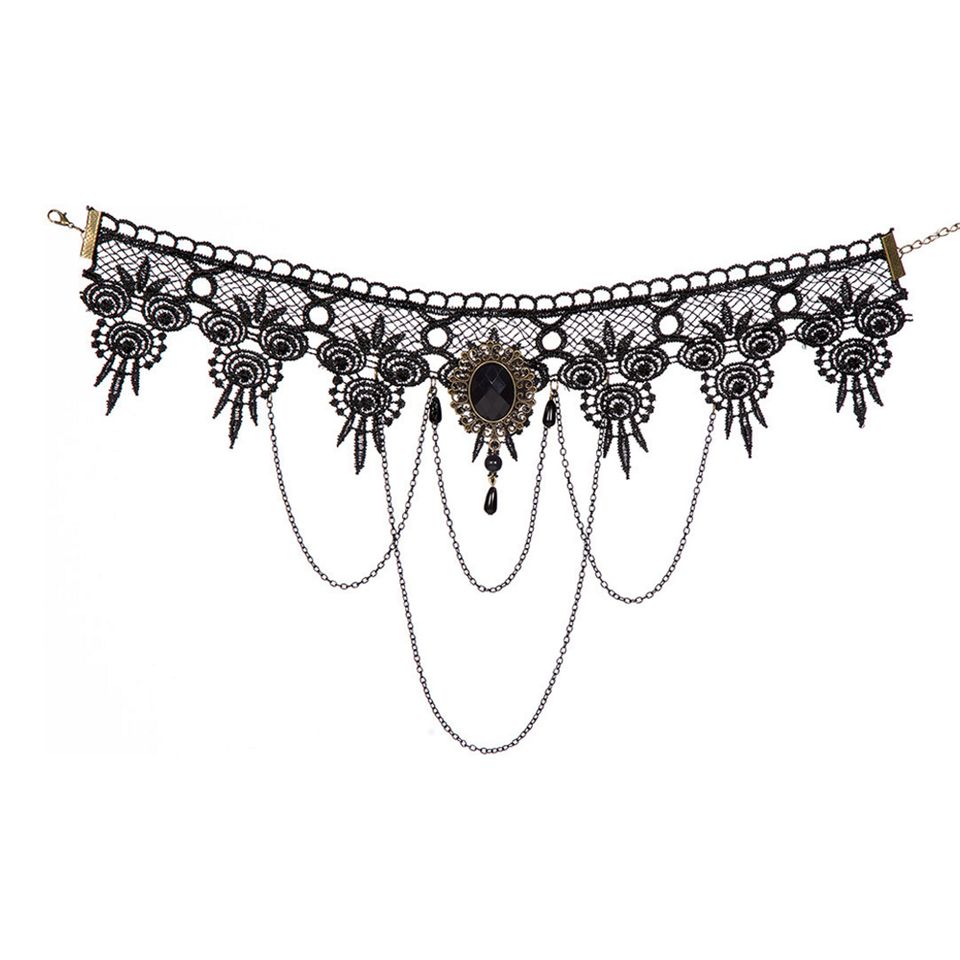 Halsband Choker Svart med Kedjor från Wilbers & Wilbers