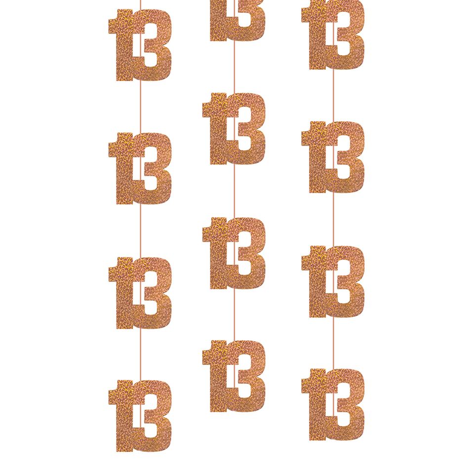 Hängande Dekorationer 13 Roséguld - 6-pack från Unique Party