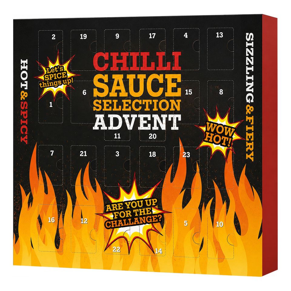 Hot Chilli Sauce Adventskalender - 480 ml från Inter Candy AB