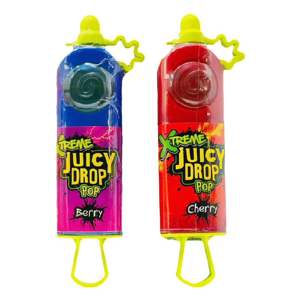 Juicy Drop Pop Xtreme Sours - 26 g från ERT Godis Singel