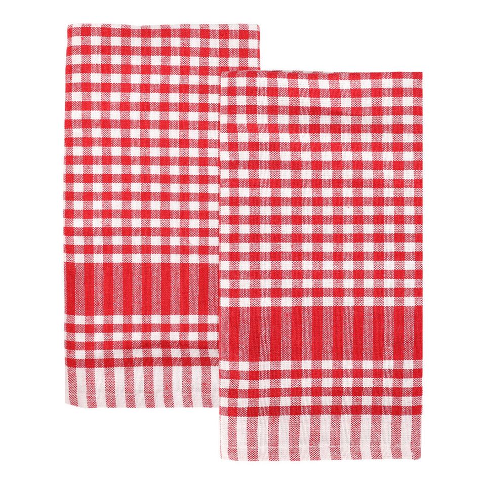 Kökshanddukar Bistro Röda/Vita - 2-pack från Talking Tables