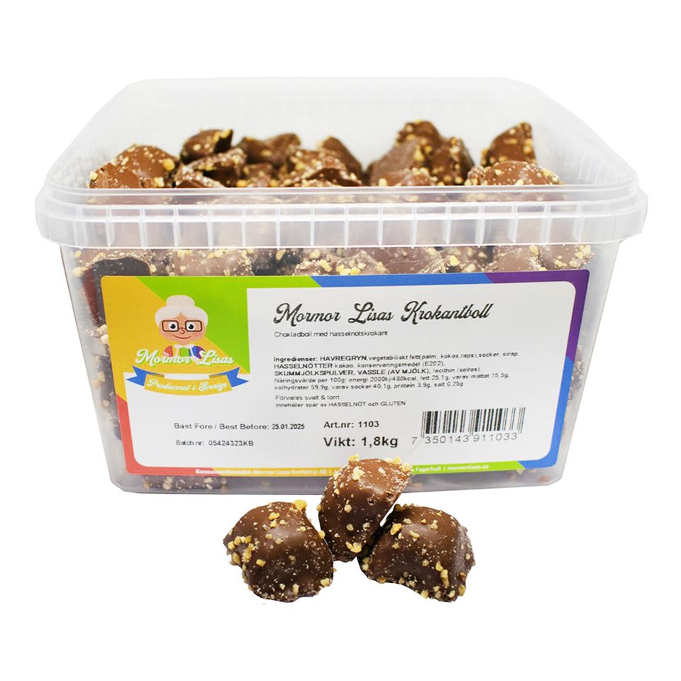 Mormor Lisas Krokantboll Storpack - 1,8 kg från ERT Godis Bulk