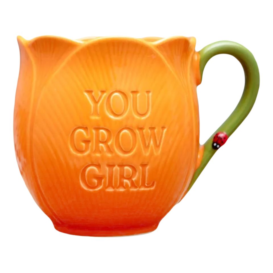 Mugg Tulpan You Grow Girl från Boxer Gifts