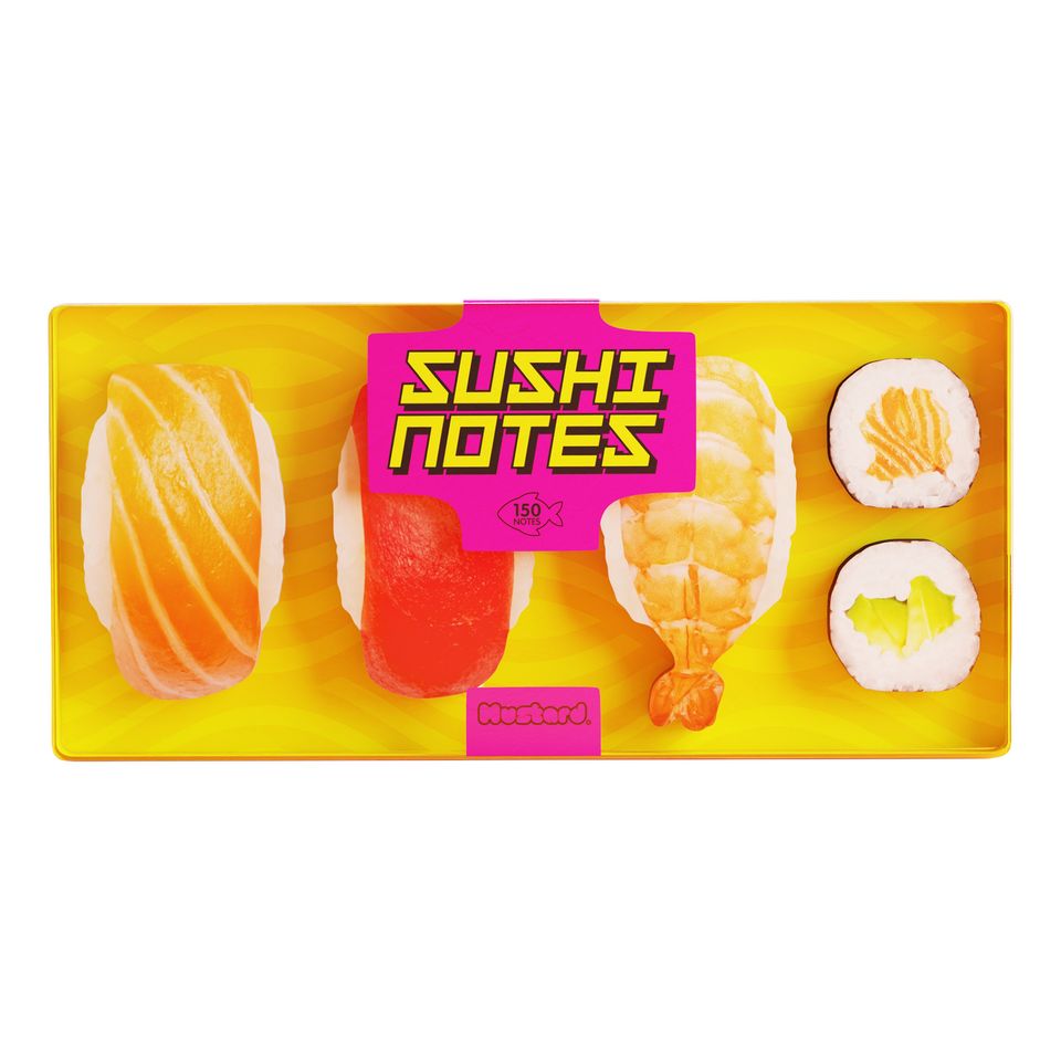 Mustard Sushi Bento Sticky Notes från Ohlsson och Lohaven