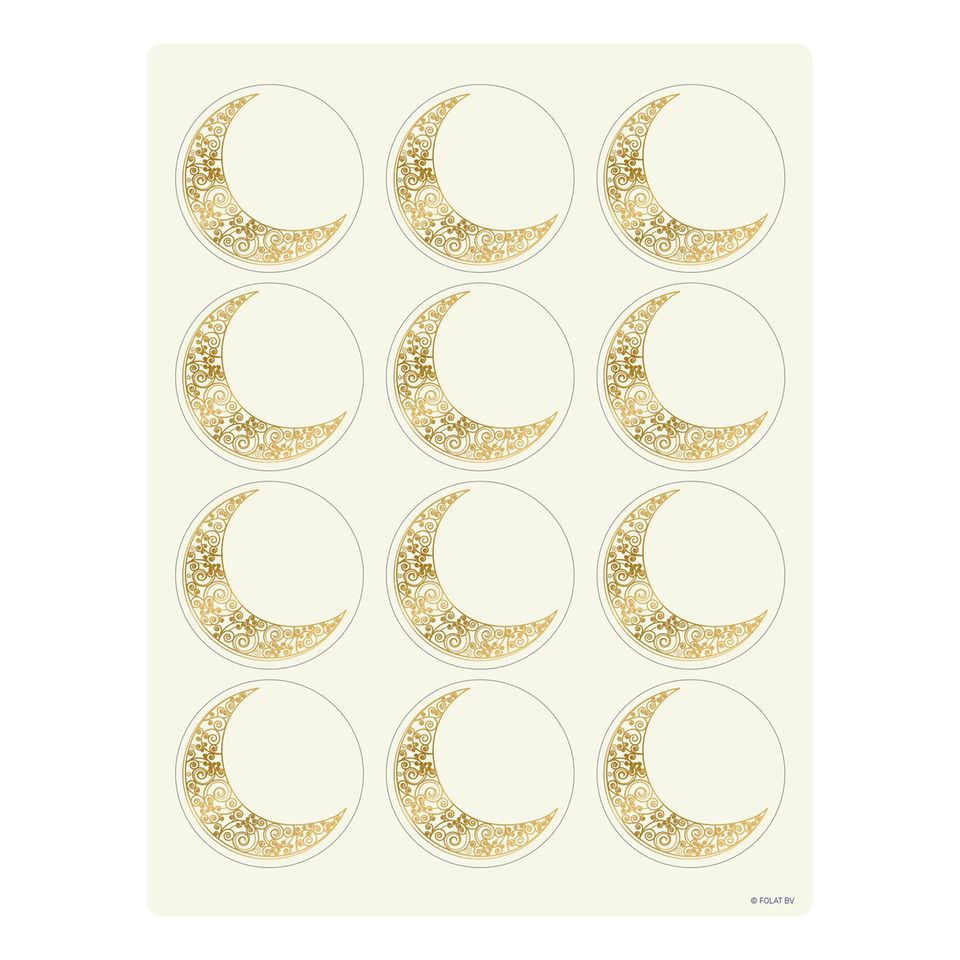 Namnstickers Eid Mubarak - 12-pack från Folat