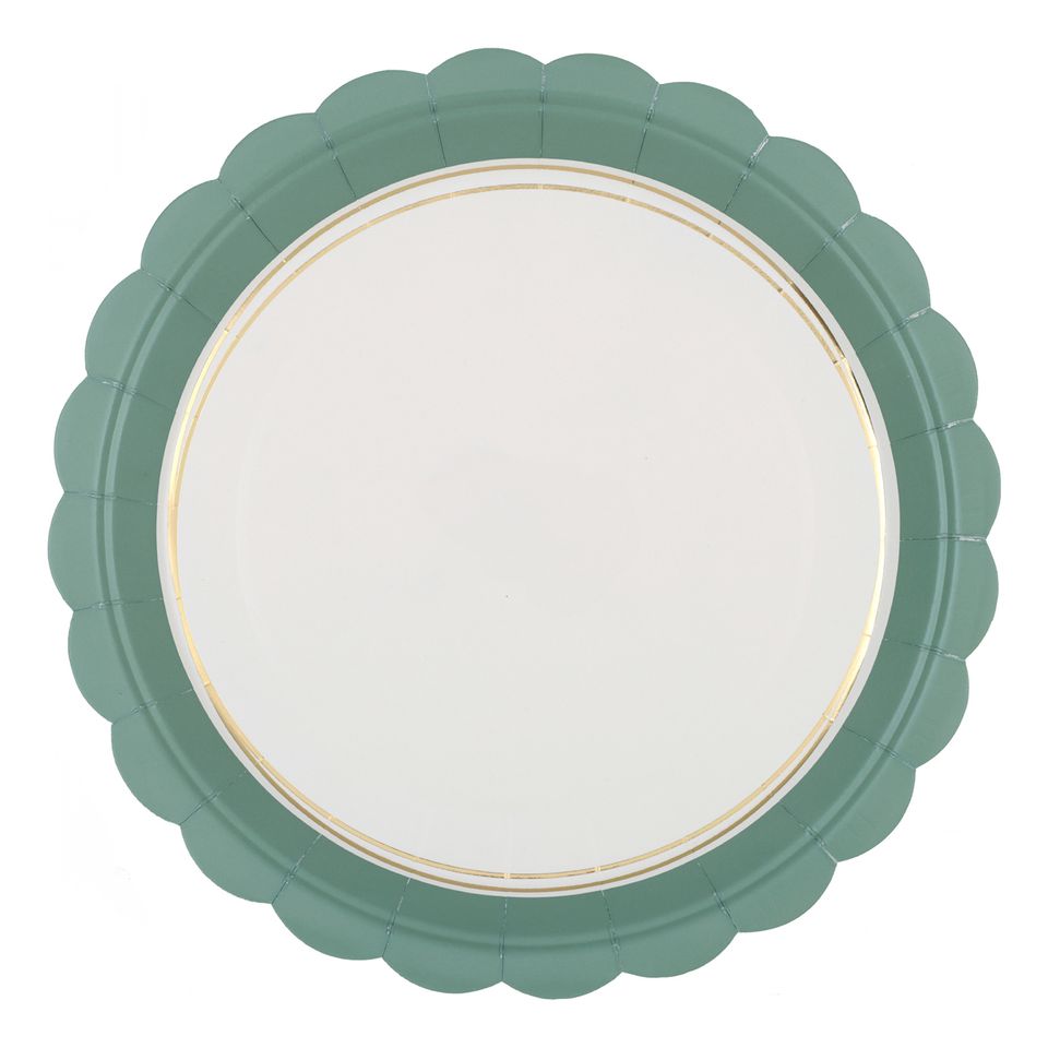 Papperstallrikar Dusty Green - 6-pack från Santex