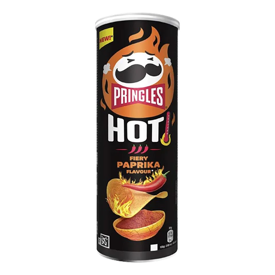 Pringles Hot Fiery Paprika - 160 g från ERT Godis Singel