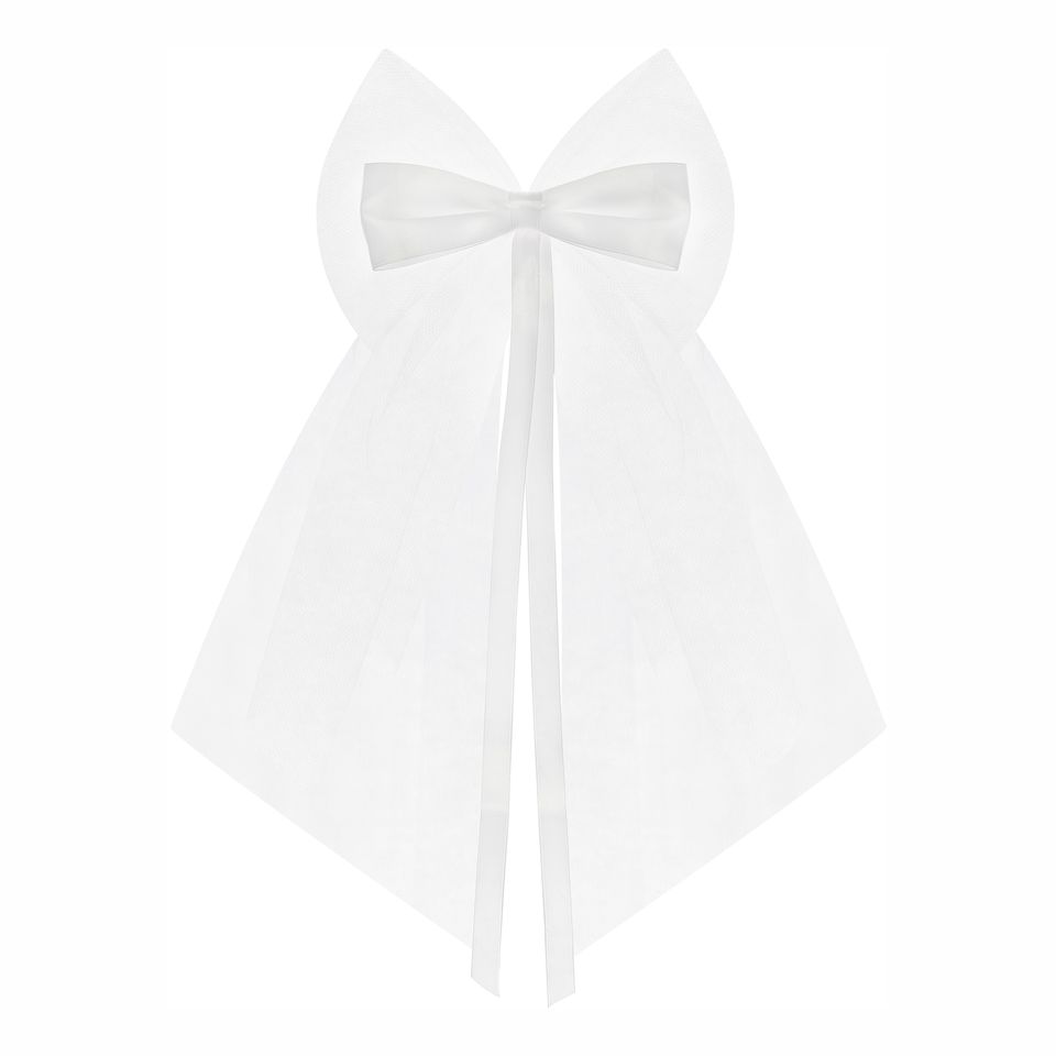 Rosetter med Band Vit - 2-pack från PartyDeco
