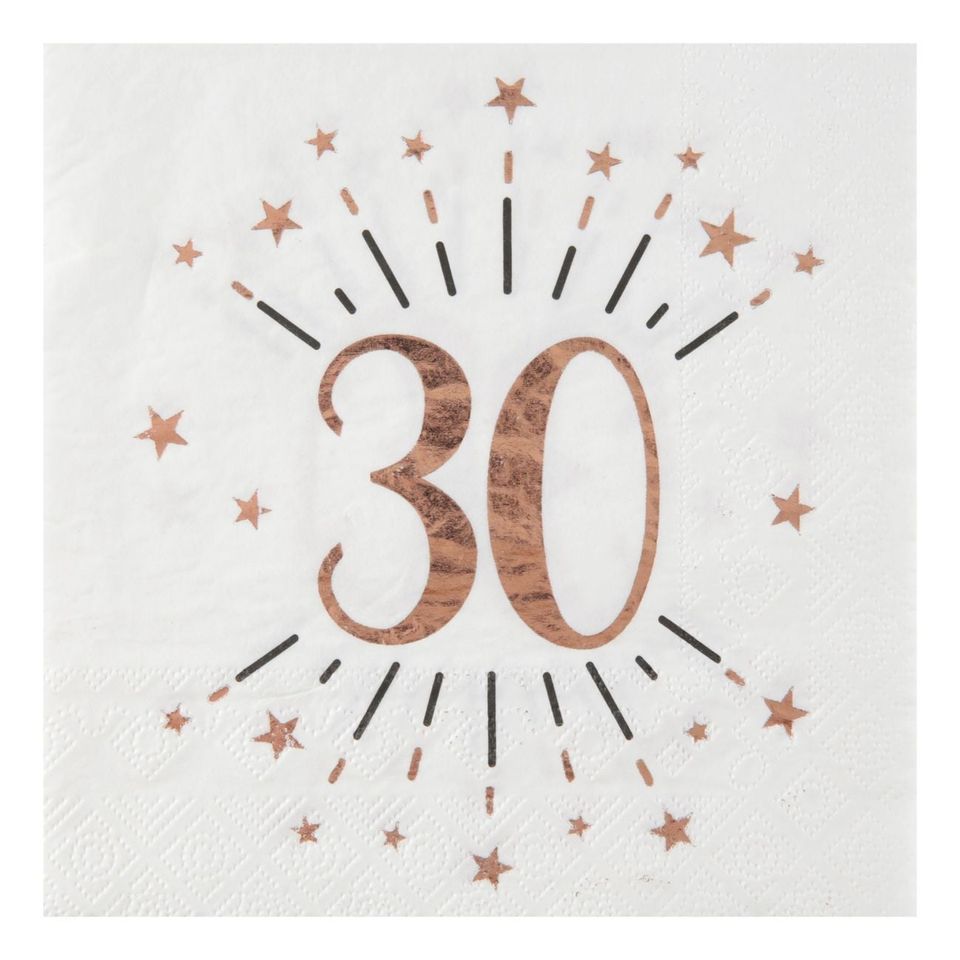 Servetter 30 Sparkling Roséguld - 10-pack från Santex