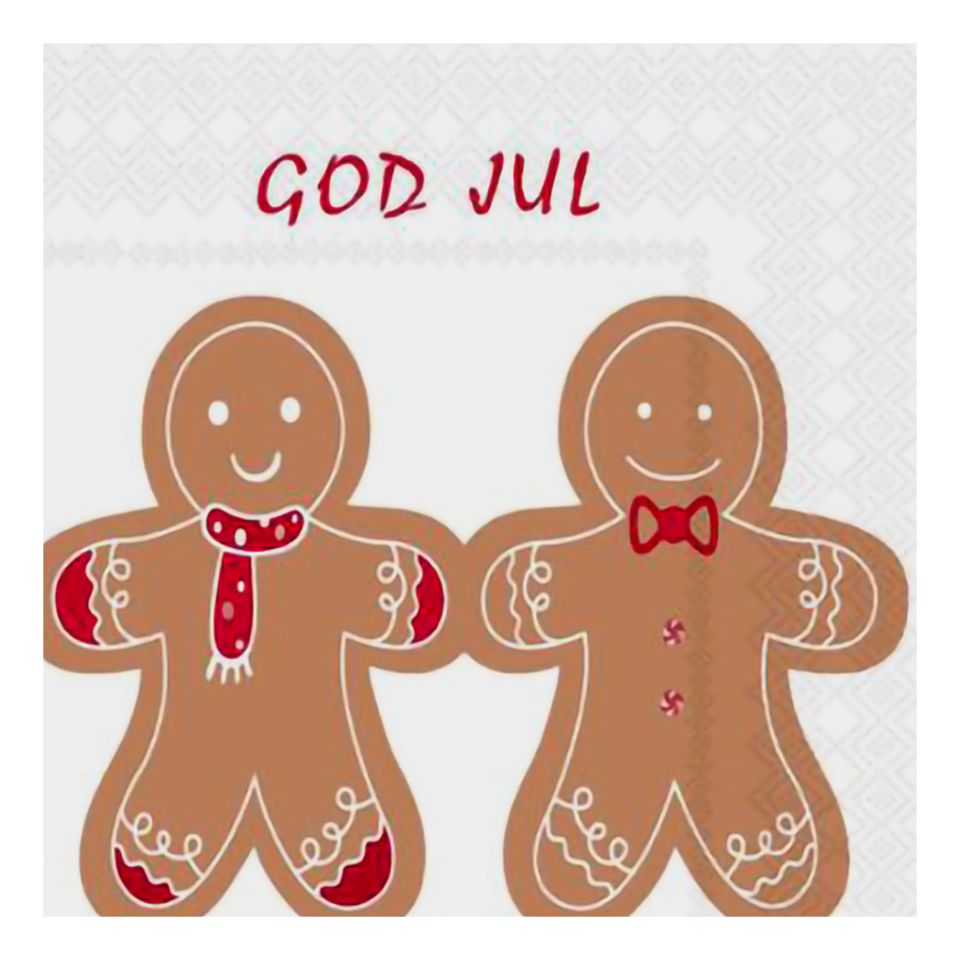 Servetter Pepparkaksfigurer - 20-pack från Dynäs Import