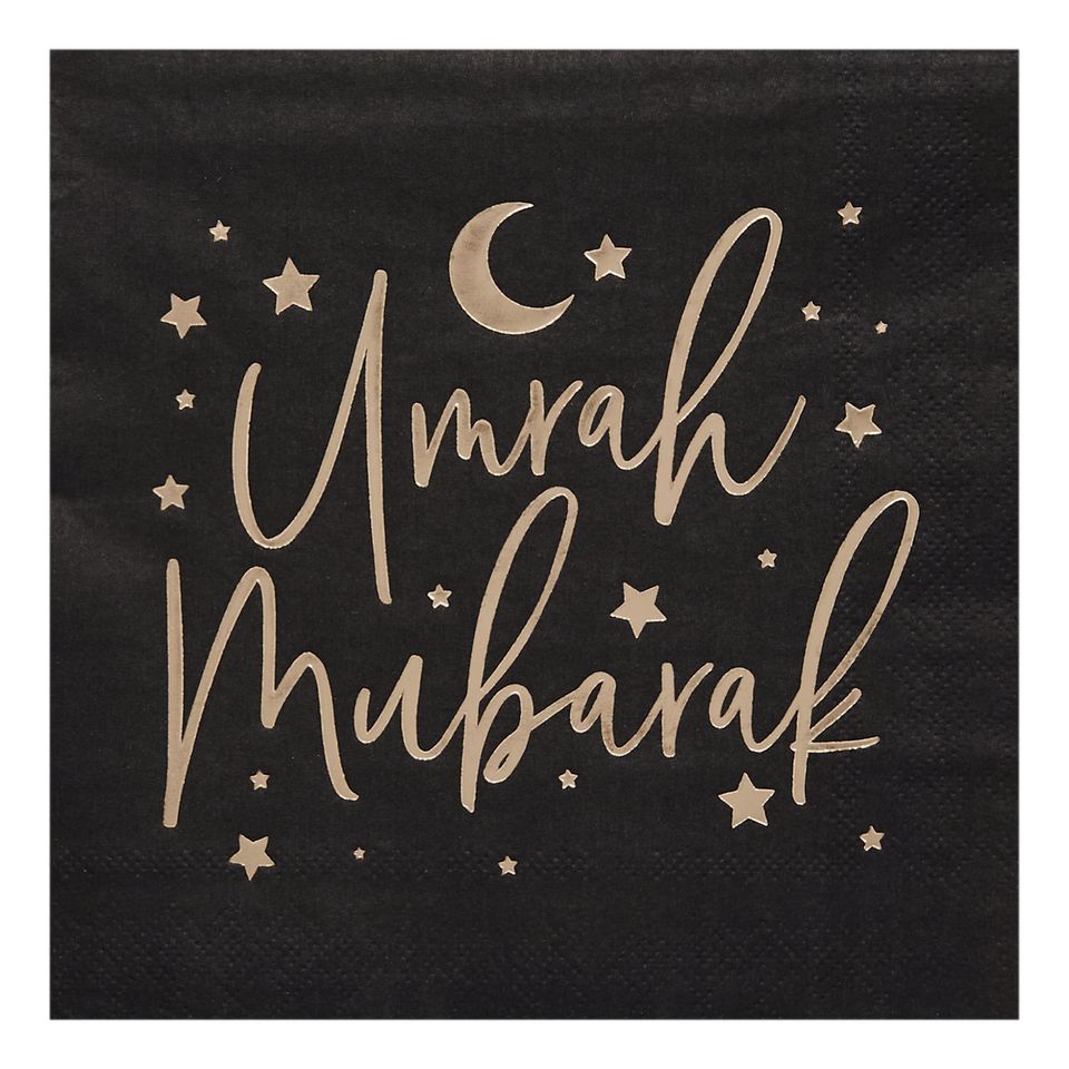 Servetter Umrah Mubarak - 16-pack från Club Green / Hootyballoon
