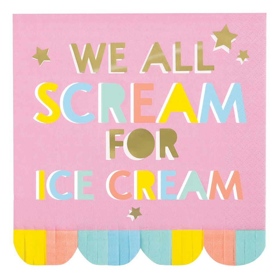 Servetter We All Scream For Ice Cream - 16-pack från Unique Party