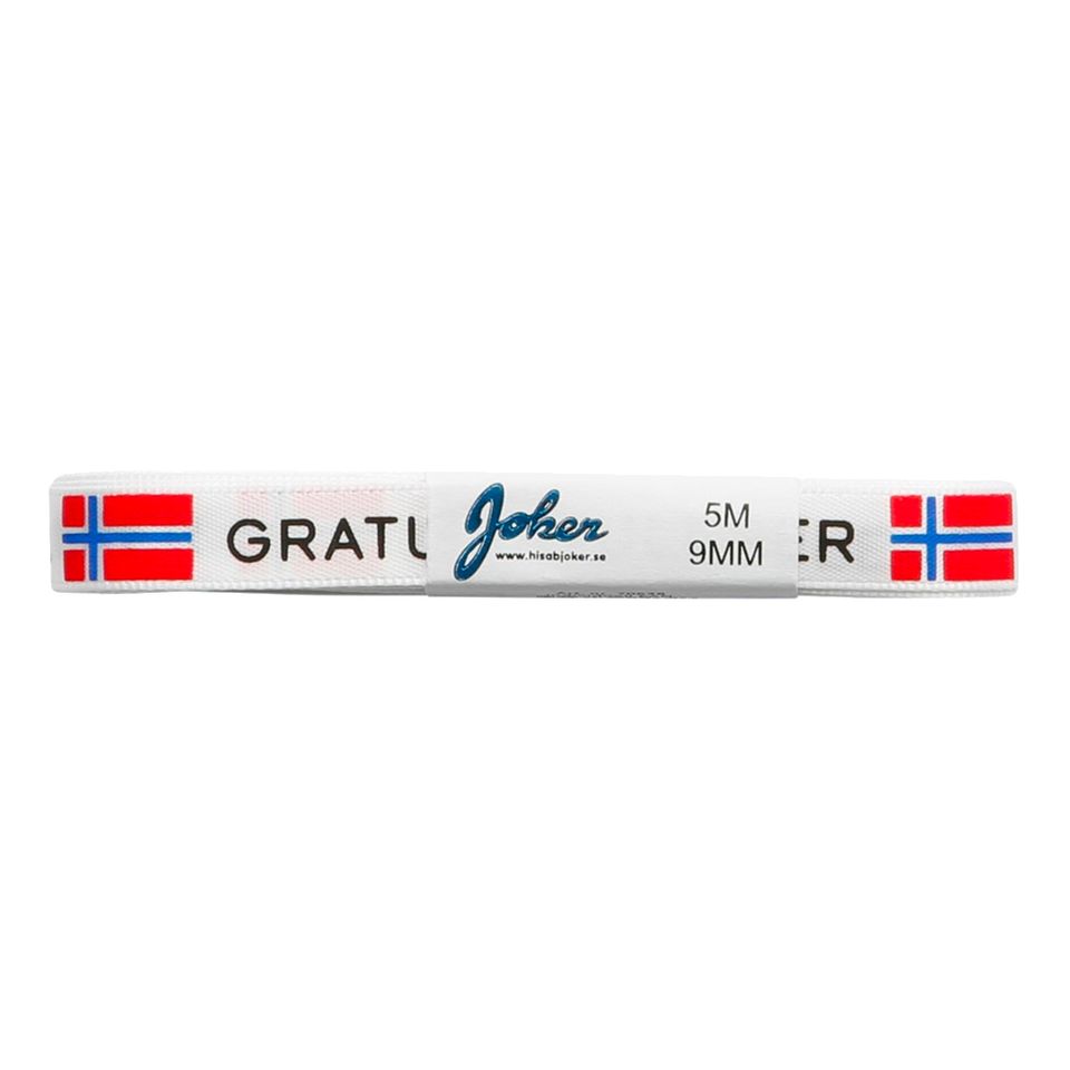 Sidenband Gratulerer Norska Flaggan från Hisab/Joker