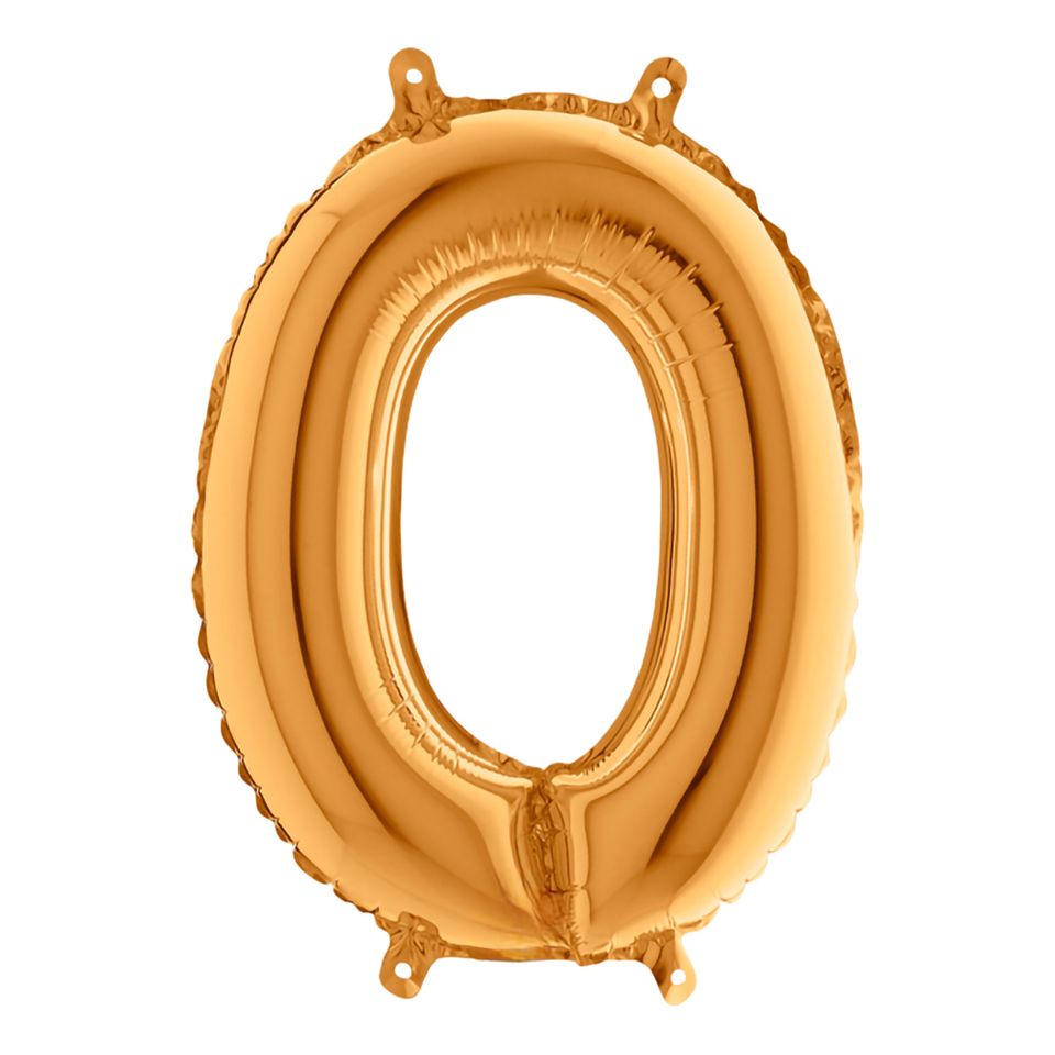 Sifferballong Mini Guld Metallic - Siffra från Ballongkungen