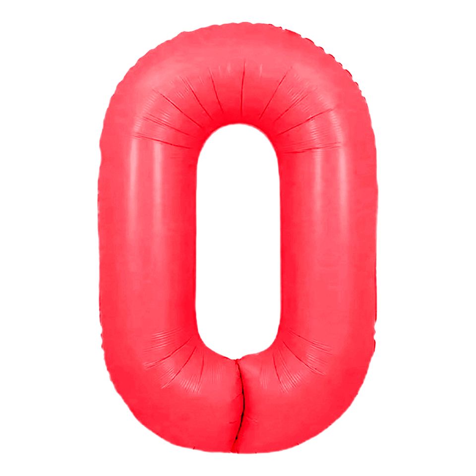 Sifferballong Neonröd - Siffra från Ballongkungen