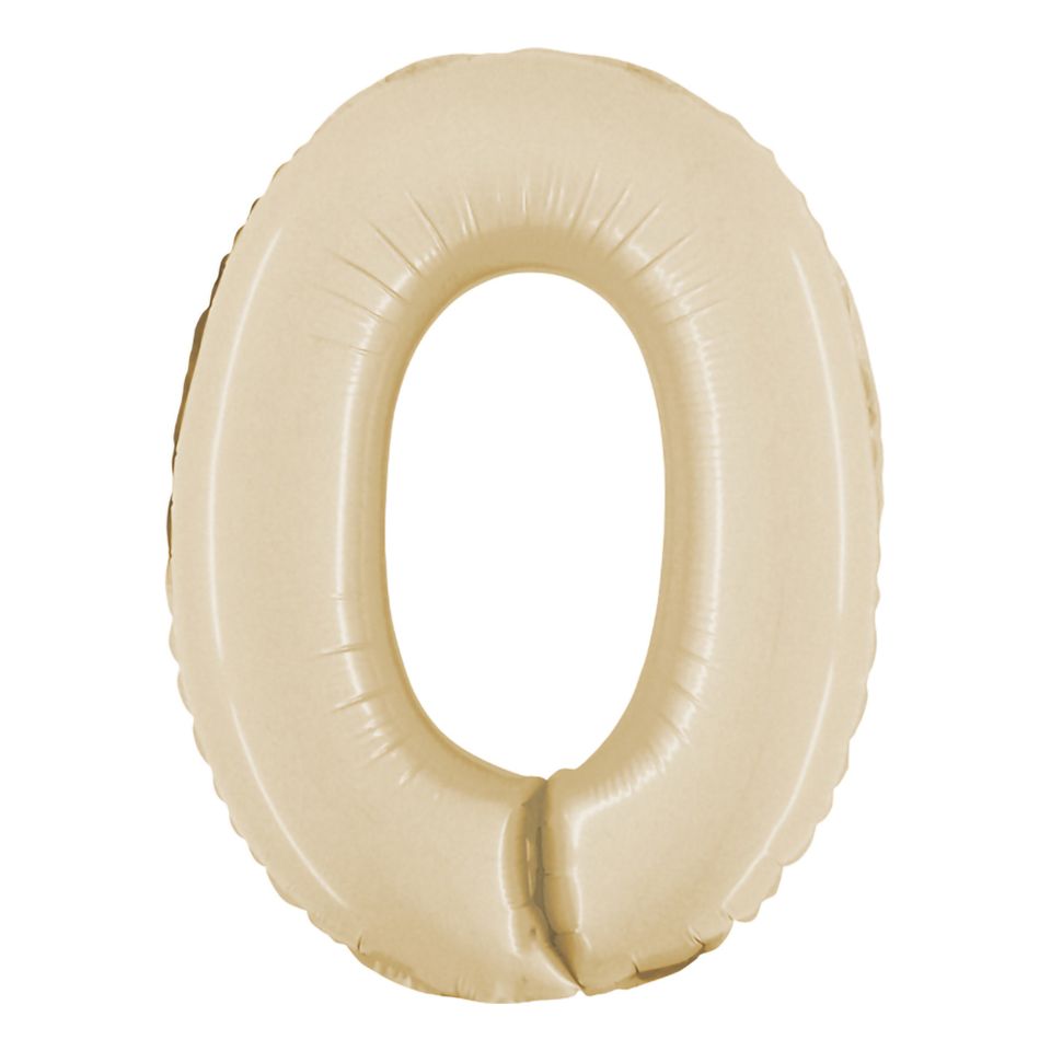Sifferballong Satin Cream - Siffra från Ballongkungen