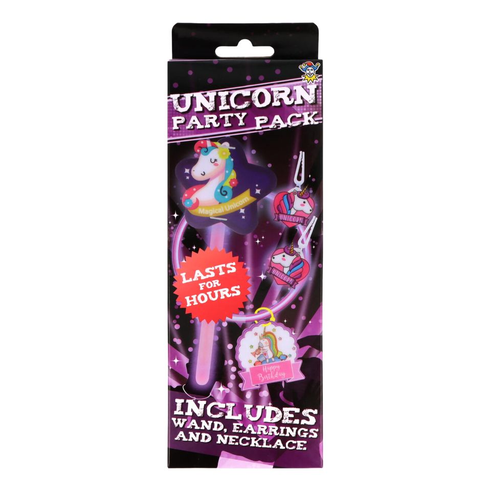 Självlysande Unicorn Party Pack från Henbrandt