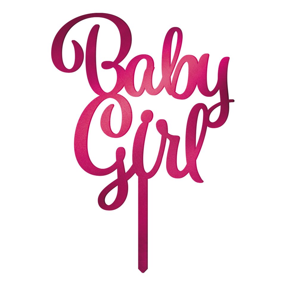 Tårtdekoration Baby Girl i Akryl från Globos Europe