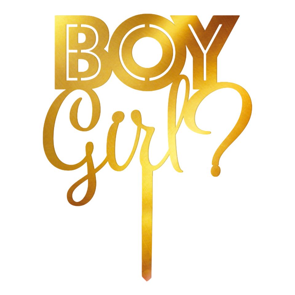 Tårtdekoration Gender Reveal i Akryl från Globos Europe