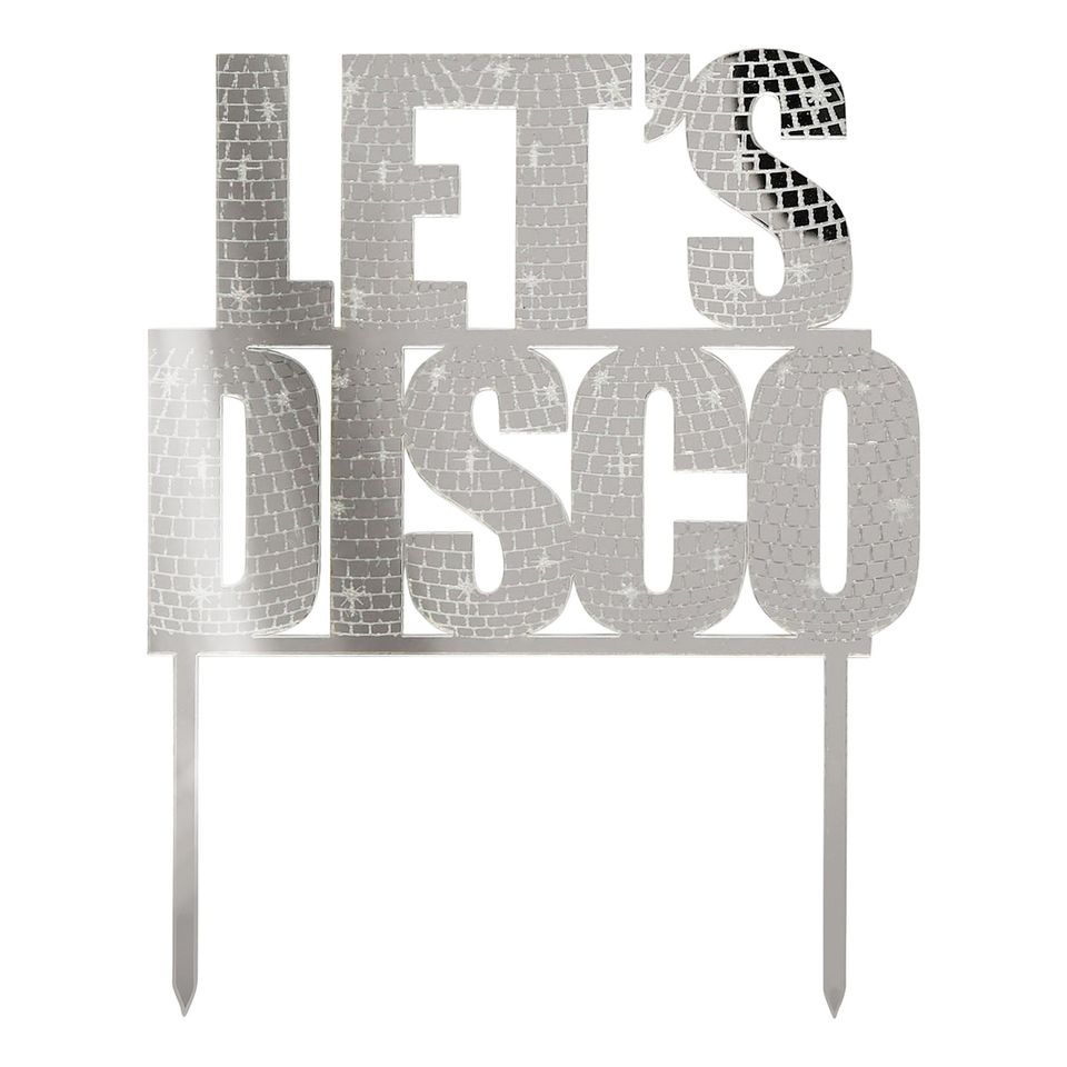 Tårtdekoration Let's Disco i Akryl från Club Green / Hootyballoon