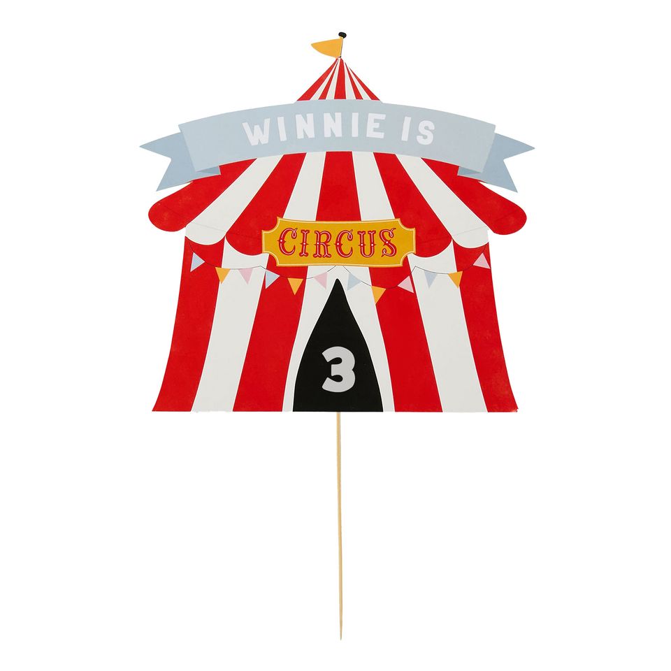 Tårtdekoration Personlig Cirkus från Club Green / Hootyballoon